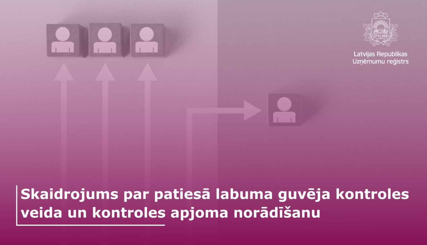 Redzams teksts: Skaidrojums par patiesā labuma guvēja kontroles veidu