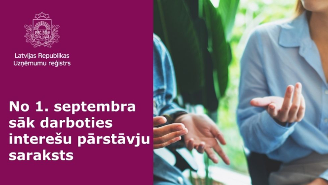 No 1. septembri darbu sāk interešu pārstāvju saraksts